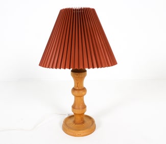 SWEDISH PINE TABLE LAMP C. 1970S