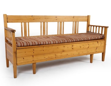 SWEDISH PINE SOFA BENCH C. 1960S
