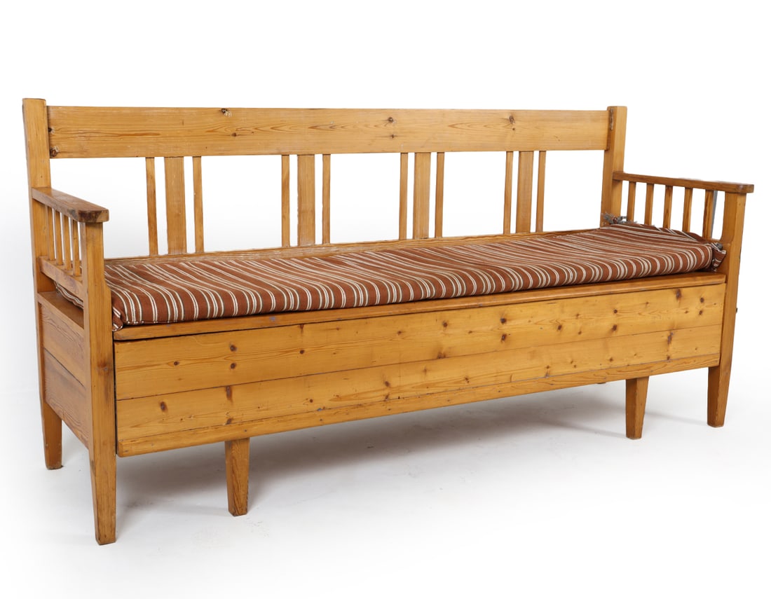 SWEDISH PINE SOFA BENCH C. 1960S (1 of 17)