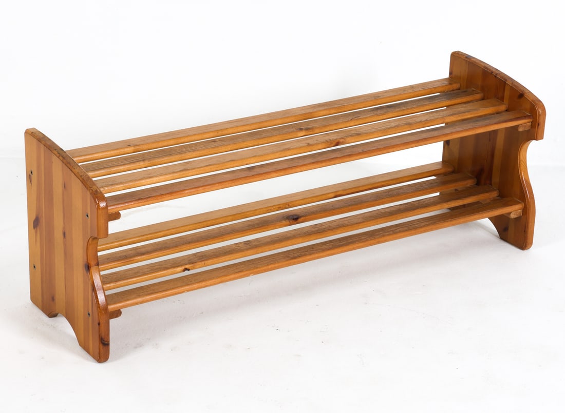 SWEDISH PINE SHOE RACK C. 1970S (1 of 14)