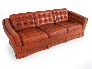 SWEDISH TUFTEDLEATHER SOFA C. 1970S