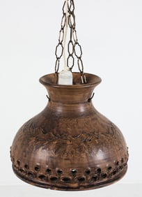 DANISH STUDIO CERAMIC PENDANT LIGHT C. 1970S