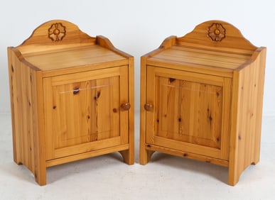 PAIR OF SWEDISH PINE NIGHSTAND CABIENTS C. 1970S