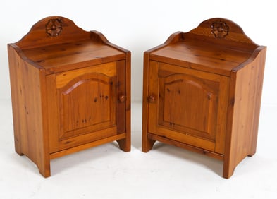 PAIR OF SWEDISH PINE NIGHTSTAND CABINETS C. 1970S