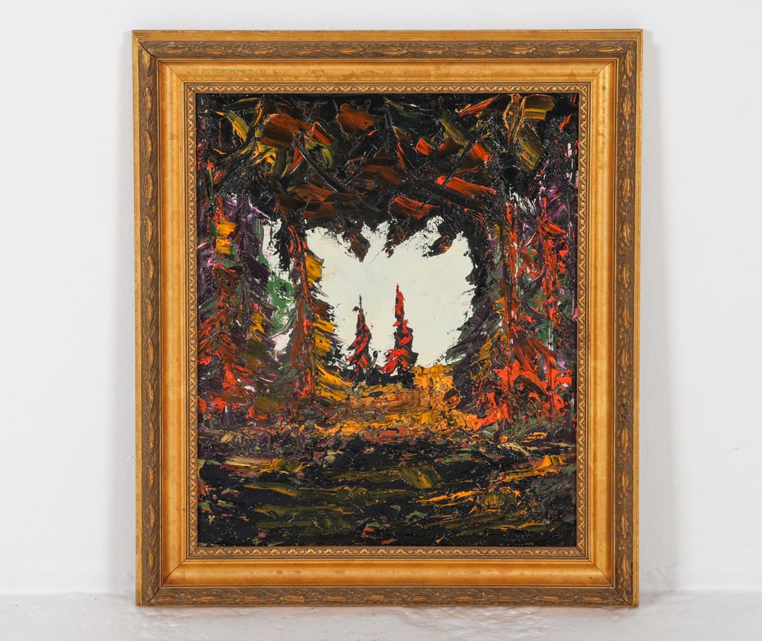 PETER DANELEWITZ 1998 IMPASTO LANDSCAPE O/C (1 of 10)