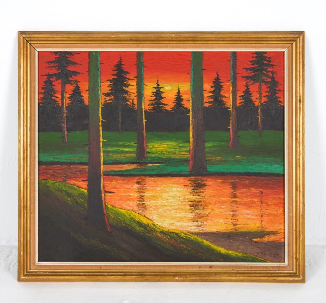 VILHELM C. SERBER (DANISH B.1902) LANDSCAPE O/B (1 of 6)