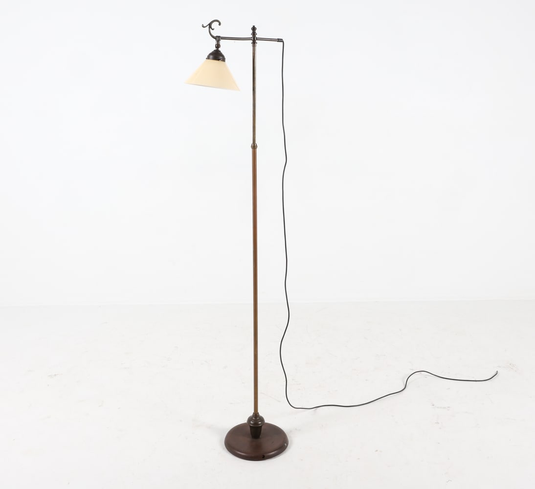 ART DECO DANISH BRASS FLOOR LAMP C. 1940S (1 of 15)