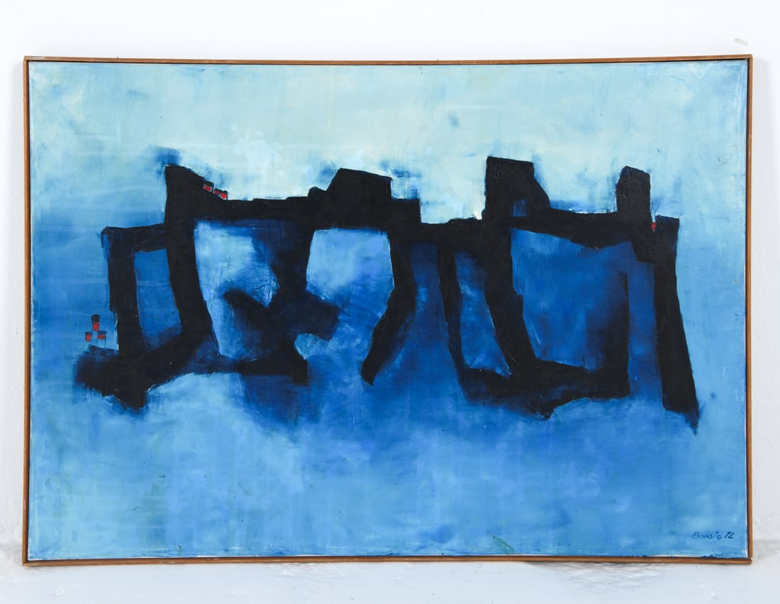 1972 DANISH ABSTRACT O/C PAINTING (1 of 5)