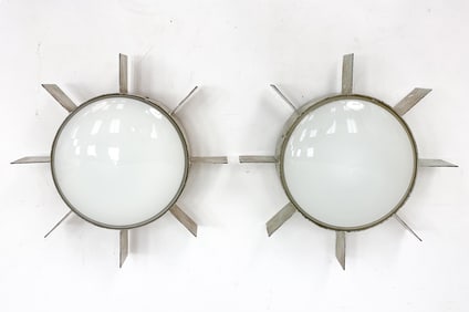 MANNER OF GIO PONTI SUN CEILING LIGHTS