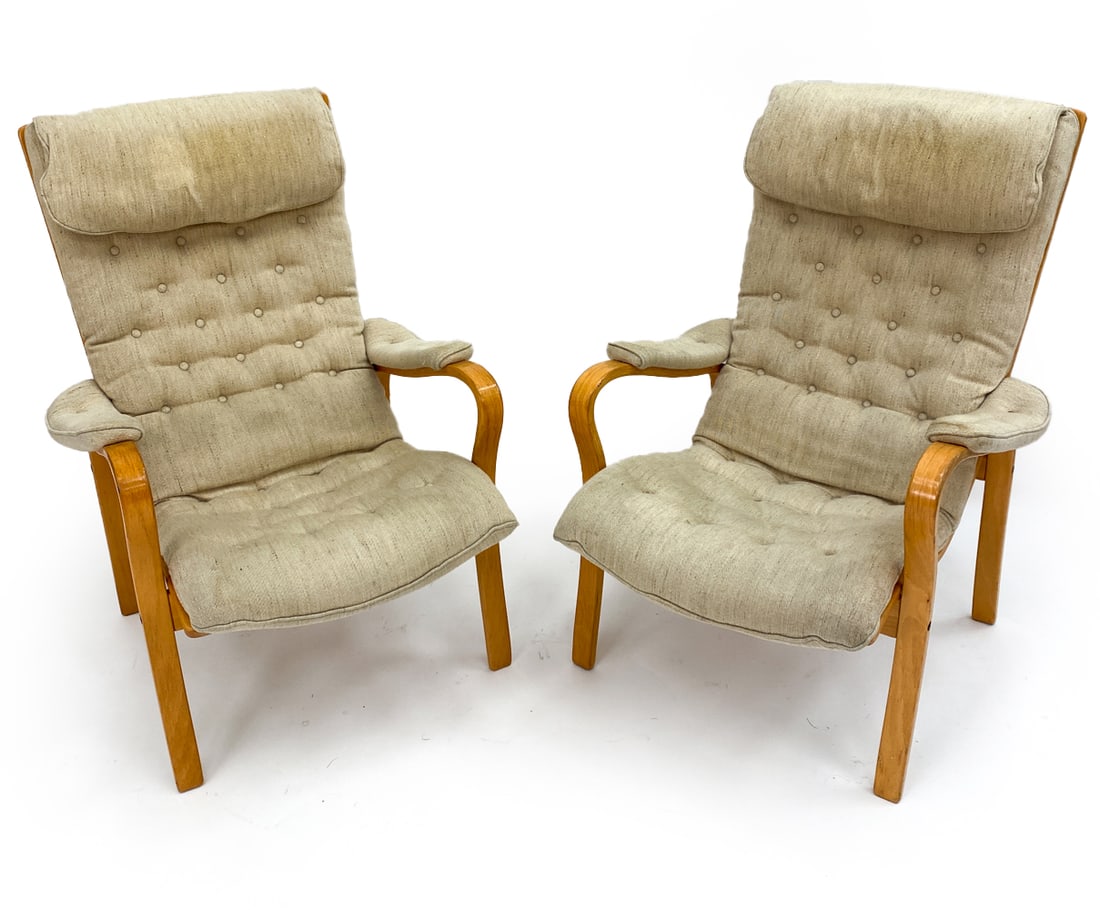 PAIR OF GUSTAV AXEL BERG 'PETER' EASY CHAIRS 1960S (1 of 6)