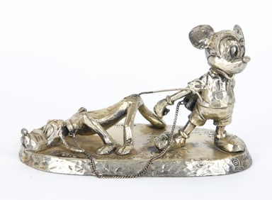 PHILIP KRACZKOWSKI STERLING MICKEY PLUTO SCULPTURE