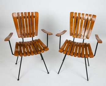 PAIR OF ARTHUR UMANOFF FOR RAYMOR ARMCHAIRS 1960S