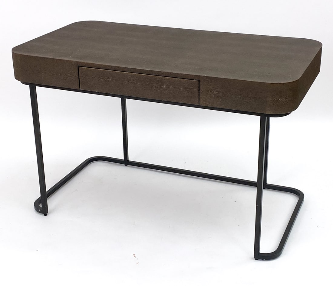 RESTORATION HARDWARE GRAYDON FAUX SHAGREEN DESK (1 of 17)