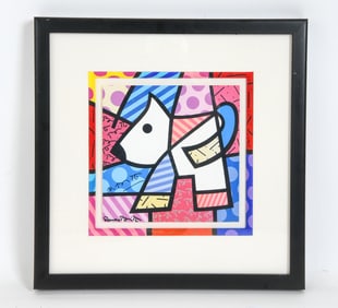 ROMERO BRITTO (B.1963) "HAPPY ANNIVERSARY" PRINT