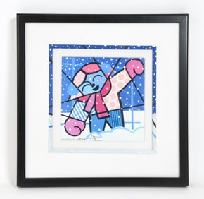 ROMERO BRITTO (B.1963) "HAPPY BIRTHDAY" PRINT