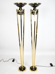 PAIR OF S. A. MARINER TORCHIERE FLOOR LAMPS