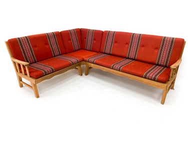 SKJAK MOBLER NORWEGIAN PINE SECTIONAL SOFA 1970S