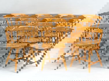 (12) SCANDINAVIAN MAPLE DINING CHAIRS