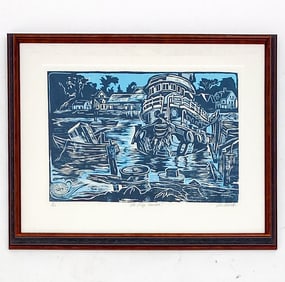 DON GORVETT (20TH C.) WOODBLOCK PRINT
