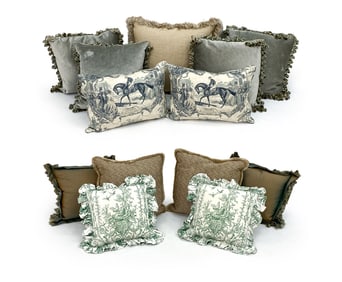 GROUPING OF DECORATIVE PILLOWS