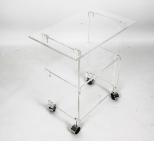 VINTAGE LUCITE BAR CART