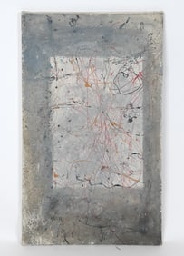 20TH CENTURY ABSTRACT MIXED MEDIA ON CANVAS