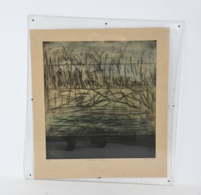 1979 "BEHIND THE STADIUM" ABSTRACT PRINT