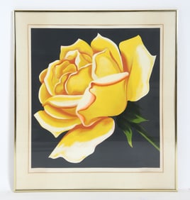 LOWELL NESBITT (1933-1993) YELLOW ROSE LITHOGRAPH