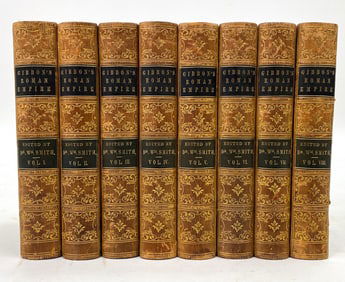 GIBBON'S ROMAN EMPIRE VOLUMES I-VIII 1854