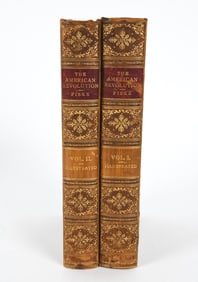 FISKE'S THE AMERICAN REVOLUTION 2 VOLUMES 19TH C.