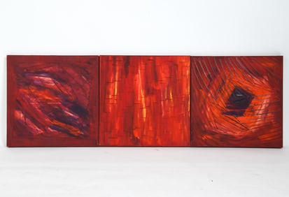 (3) KIMBERLY DUNN 2004 ABSTRACT O/C PAINTINGS