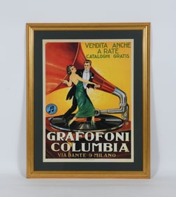 GRAFOFONI COLUMBIA REPRODUCTION POSTER