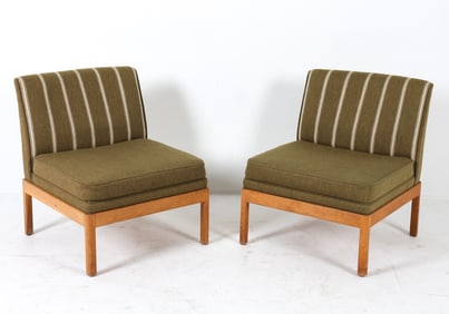 PAIR OF SCANDINAVIAN TEAK SLIPPER CHAIRS C. 1970S