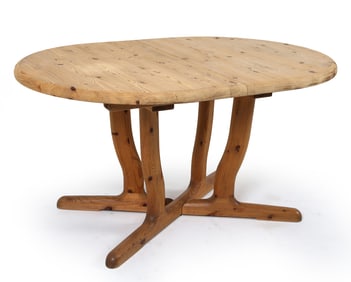 RAINER DAUMILLER STYLE PINE DINING TABLE C. 1970S