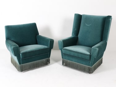 PAIR OF DANISH MOHAIR LOUNGE CHAIRS C. 1960S