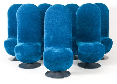 (7) VERNER PANTON 'SYSTEM 1-2-3' LOUNGE CHAIRS