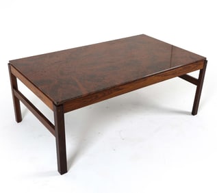 DANISH ROSEWOOD & MARBLE COFFEE TABLE C. 1970S