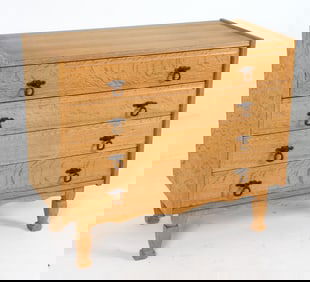 JK MOBLER STYLE OAK CHEST OF DRAWERS C. 1970S
