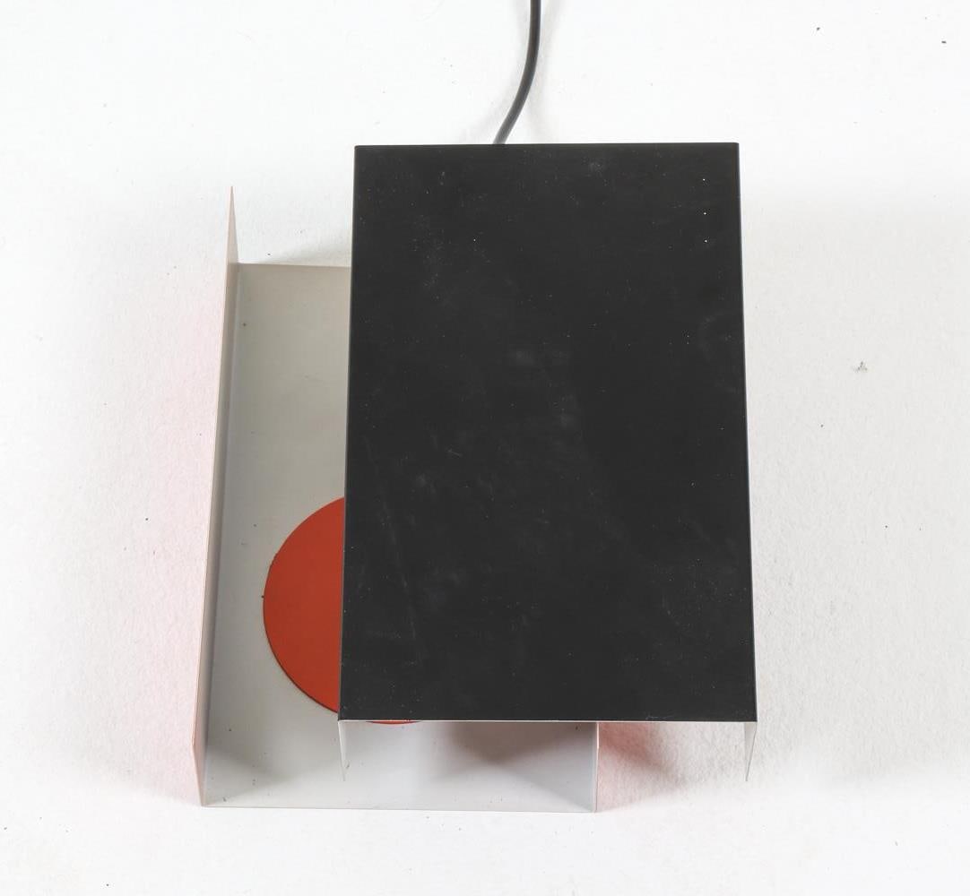 SIMON HENNINGSEN LYFA 'NIPPON' PENDANT LIGHT 1970S: Designed by Simon Henningsen for Lyfa. Denmark, circa 1970s. Dimensions: H 10.5" x W 8.5" x D 3.75". Condition: Minor scuffs to metal. Wiring untested. Wear consistent with age and use. DMR178