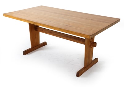 BORGE MOGENSEN STYLE PINE TRESTLE DINING TABLE