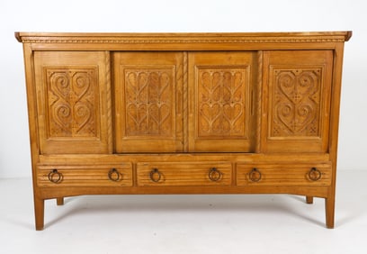 HENNING KJAERNUF STYLE DANISH OAK SIDEBOARD 1970S