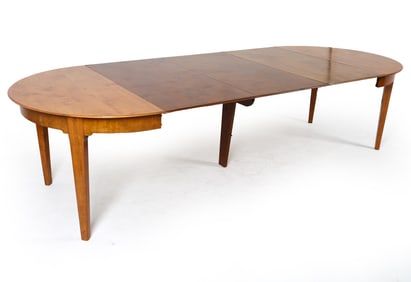 SCANDINAVIAN BIRCH EXTENDING DINING TABLE