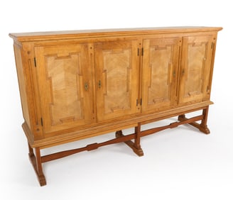HENNING KJAERNULF STYLE DANISH OAK SIDEBOARD 1970S