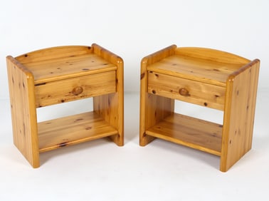 PAIR OF SWEDISH PINE NIGHT STANDS C. 1970S