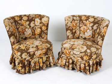 PAIR OF SCANDINAVIAN BEECH PARLOR LOUNGE CHAIRS