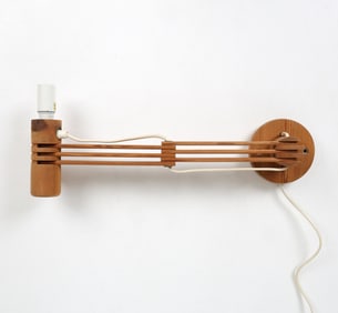 SWEDISH PINE ARTICULATING WALL SCONCE C. 1970S