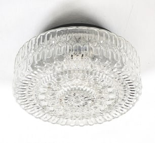 SCANDINAVIAN GLASS CEILING LIGHT C. 1970S
