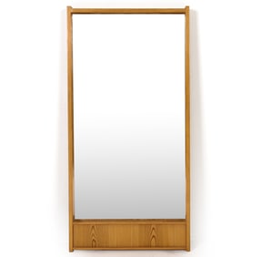 SWEDISH PINE WALL MIRROR C. 1970S