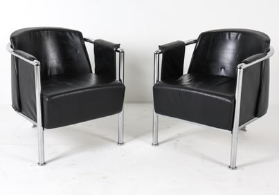 PAIR OF ZEUS NOTO LEADER 'FEDRA' CHAIRS C. 1980S