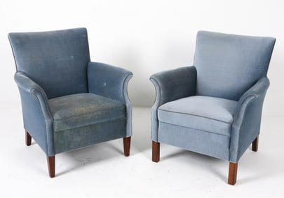 PAIR OF DANISH MOHAIR LOUNGE CHAIRS C. 1960S